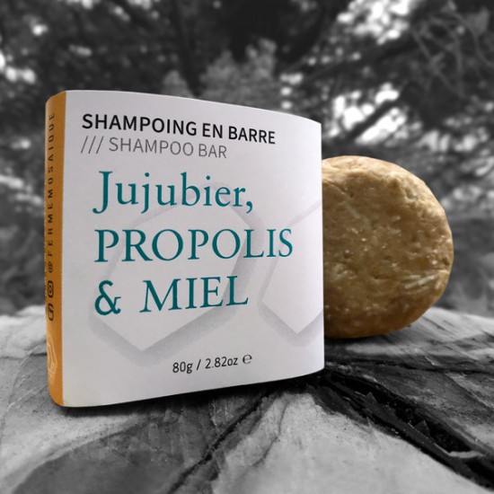 Shampoing en barre Jujubier, Propolis et Miel 
