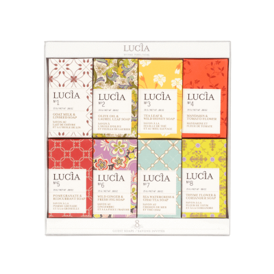 Lucia, Assortiment de 8 savons d’invités (8x25g) 